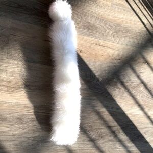 New real fox fur white scarf
